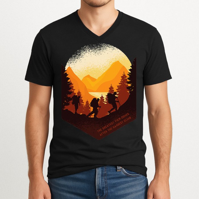 The Best View Comes After The Hardest Climb V-Neck T-Shirt