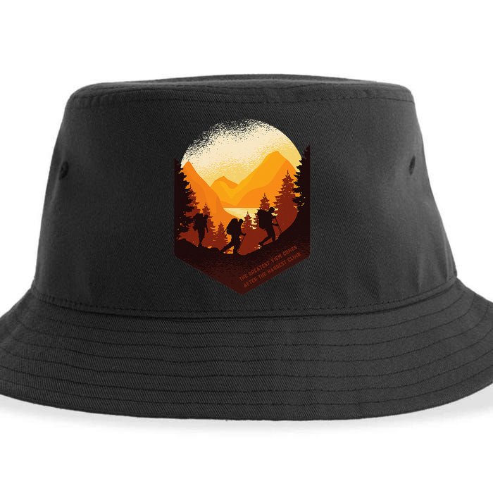 The Best View Comes After The Hardest Climb Sustainable Bucket Hat
