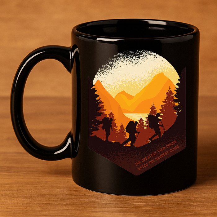 The Best View Comes After The Hardest Climb 11oz C Handle Ceramic Mug