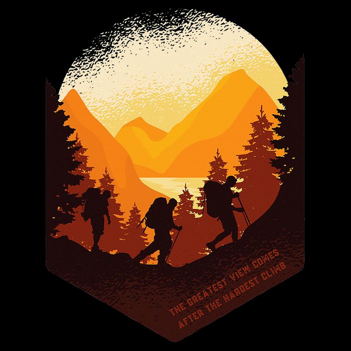 The Best View Comes After The Hardest Climb 16 in Basic Backpack
