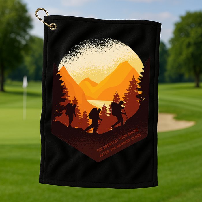 The Best View Comes After The Hardest Climb Golf Towel