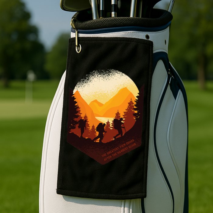 The Best View Comes After The Hardest Climb Golf Towel
