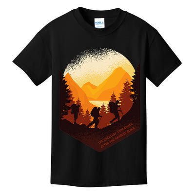 The Best View Comes After The Hardest Climb Kids T-Shirt