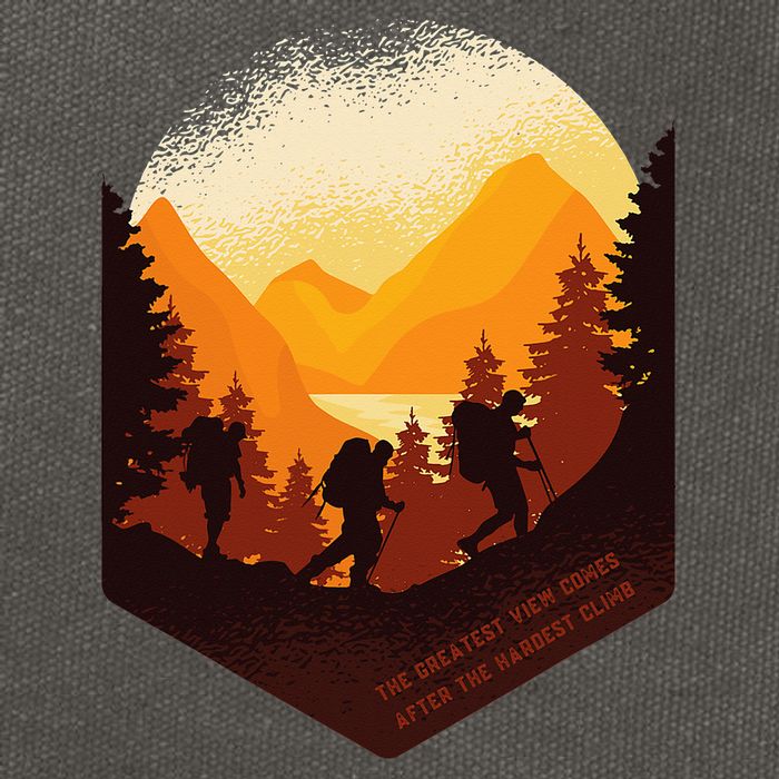 The Best View Comes After The Hardest Climb Cotton Canvas Backpack