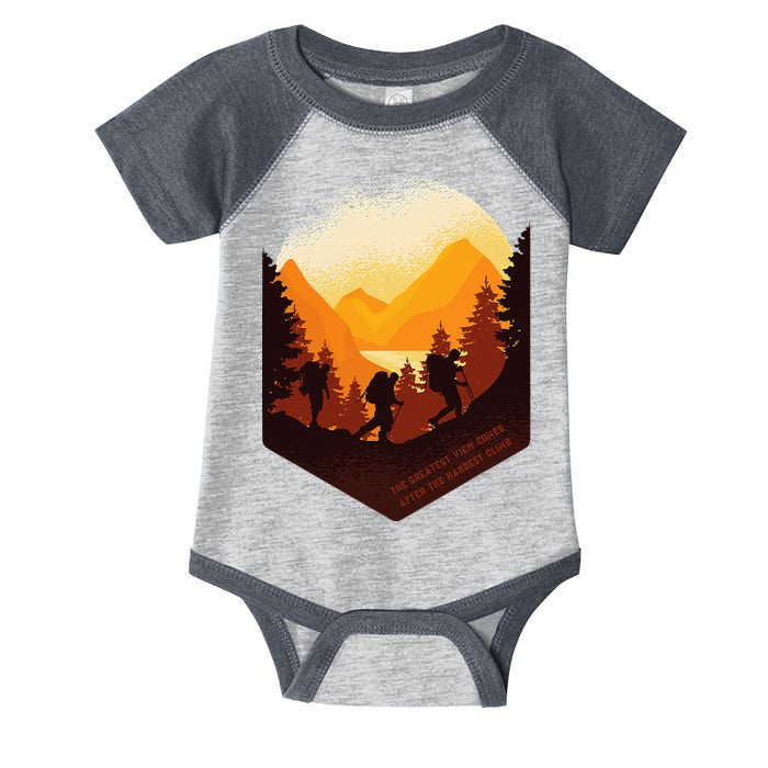 The Best View Comes After The Hardest Climb Infant Baby Jersey Bodysuit