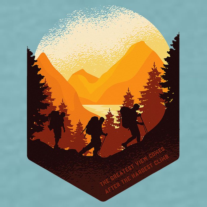 The Best View Comes After The Hardest Climb Sueded Cloud Jersey T-Shirt