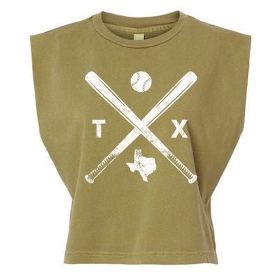 Texas Baseball Vintage Sport Garment-Dyed Women's Muscle Tee