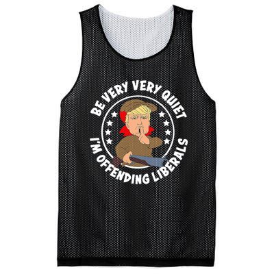 Trump Be Very Very Quiet I'm Offending Liberals Mesh Reversible Basketball Jersey Tank