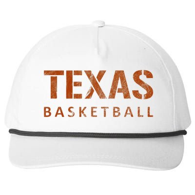 Texas Basketball Vintage Distressed Snapback Five-Panel Rope Hat