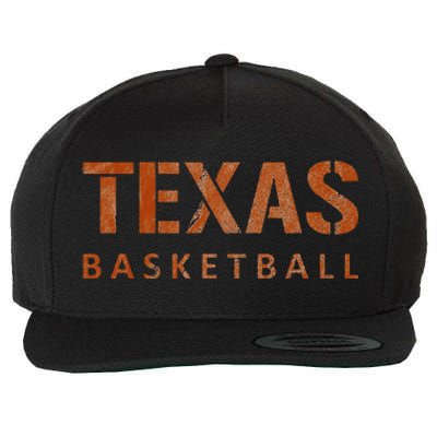 Texas Basketball Vintage Distressed Wool Snapback Cap