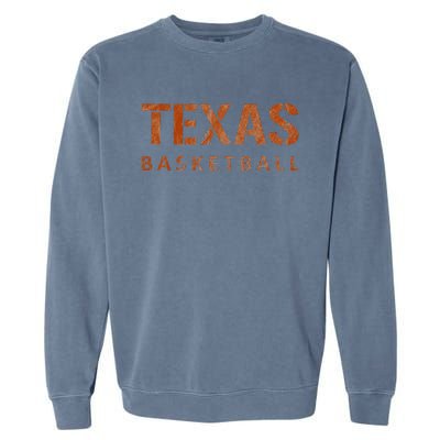 Texas Basketball Vintage Distressed Garment-Dyed Sweatshirt