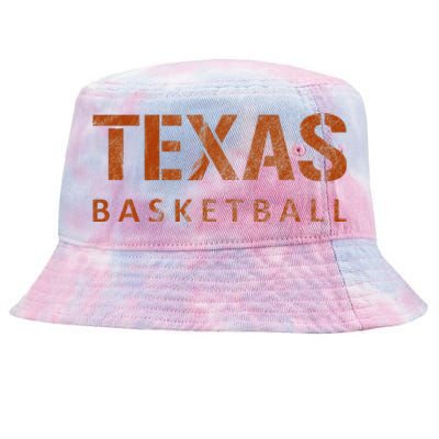 Texas Basketball Vintage Distressed Tie-Dyed Bucket Hat