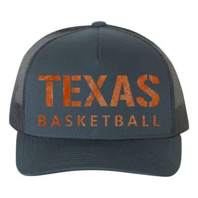 Texas Basketball Vintage Distressed Yupoong Adult 5-Panel Trucker Hat