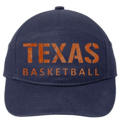 Texas Basketball Vintage Distressed 7-Panel Snapback Hat