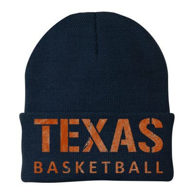 Texas Basketball Vintage Distressed Knit Cap Winter Beanie