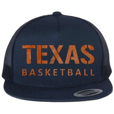 Texas Basketball Vintage Distressed Flat Bill Trucker Hat