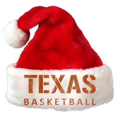 Texas Basketball Vintage Distressed Premium Christmas Santa Hat