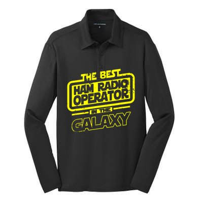 The Best Vintage Ham Radio Operator In The Galaxy Cool Silk Touch Performance Long Sleeve Polo