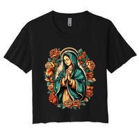 The Blessed Virgin Mary Is The Mother Of Jesus Christ Women's Crop Top Tee