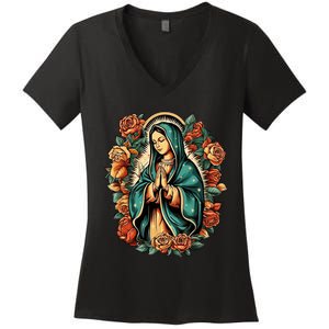 The Blessed Virgin Mary Is The Mother Of Jesus Christ Women's V-Neck T-Shirt