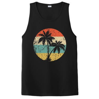 Tropical Beachs Vacations Retro Palm Trees Gift PosiCharge Competitor Tank