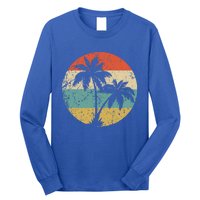 Tropical Beachs Vacations Retro Palm Trees Gift Long Sleeve Shirt