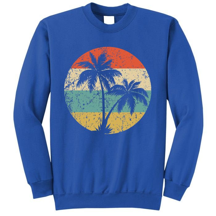 Tropical Beachs Vacations Retro Palm Trees Gift Sweatshirt