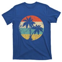 Tropical Beachs Vacations Retro Palm Trees Gift T-Shirt