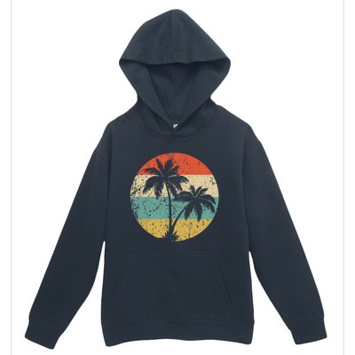 Tropical Beachs Vacations Retro Palm Trees Gift Urban Pullover Hoodie