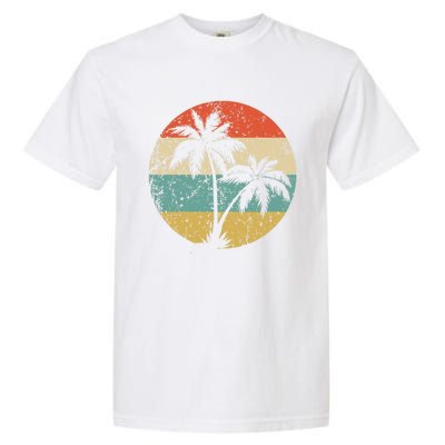 Tropical Beachs Vacations Retro Palm Trees Gift Garment-Dyed Heavyweight T-Shirt