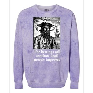 The Beatings Will Continue Until Morale Improves Colorblast Crewneck Sweatshirt