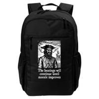 The Beatings Will Continue Until Morale Improves Backpack