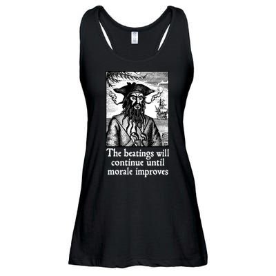 The Beatings Will Continue Until Morale Improves Ladies Essential Flowy Tank