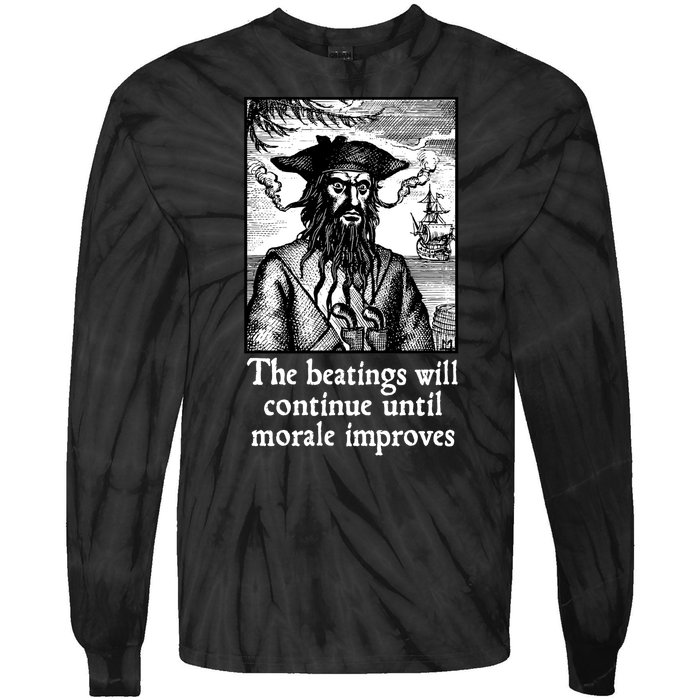 The Beatings Will Continue Until Morale Improves Tie-Dye Long Sleeve Shirt