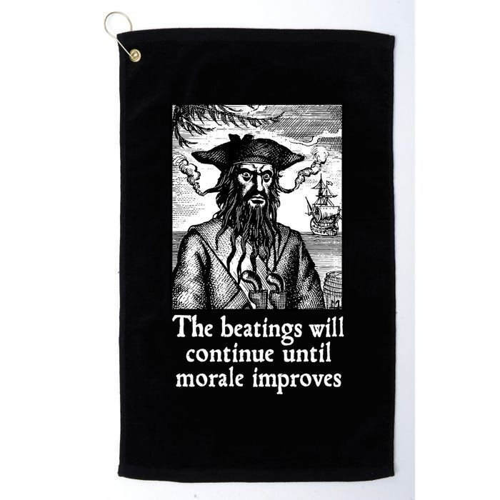 The Beatings Will Continue Until Morale Improves Golf Towel