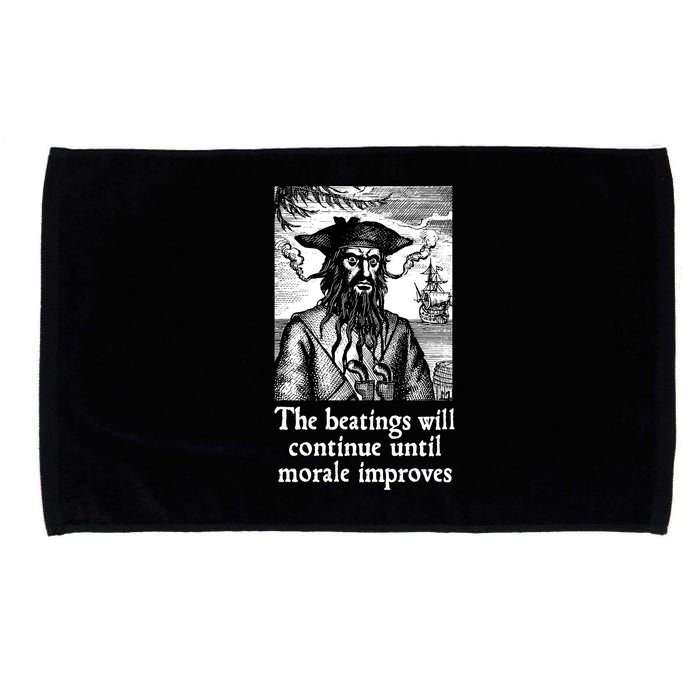 The Beatings Will Continue Until Morale Improves Microfiber Hand Towel