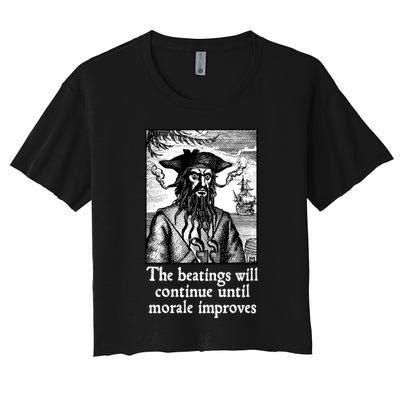 The Beatings Will Continue Until Morale Improves Crop Top