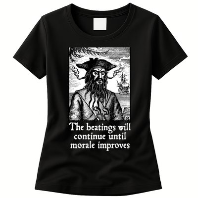 The Beatings Will Continue Until Morale Improves Womens T-Shirt