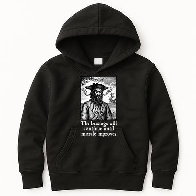 The Beatings Will Continue Until Morale Improves Kids Hoodie