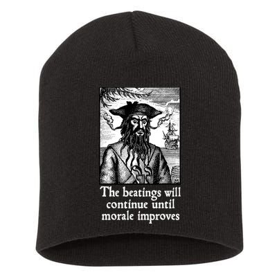 The Beatings Will Continue Until Morale Improves Short Acrylic Beanie