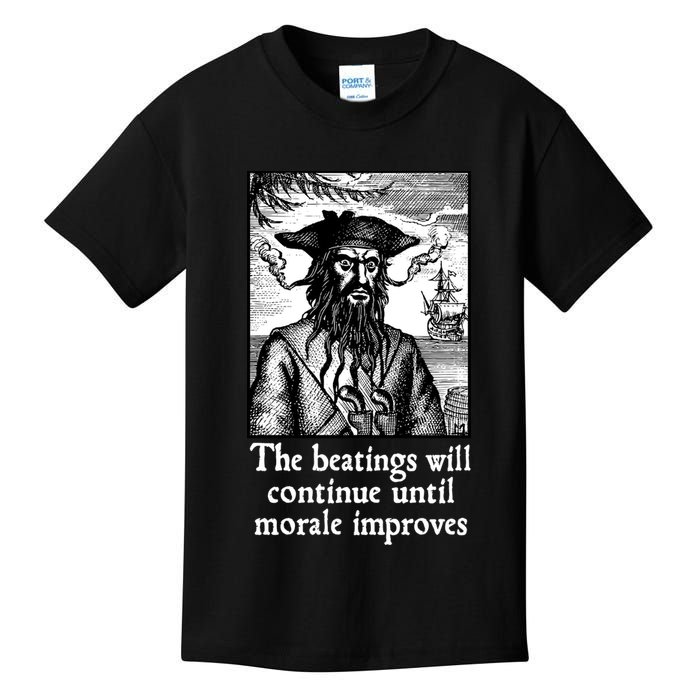 The Beatings Will Continue Until Morale Improves Kids T-Shirt