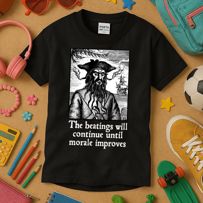 The Beatings Will Continue Until Morale Improves Kids T-Shirt