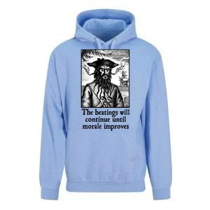 The Beatings Will Continue Until Morale Improves Unisex Surf Hoodie