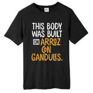 This Body Was Built On Arroz Con Gandules Puerto Rico Tall Fusion ChromaSoft Performance T-Shirt