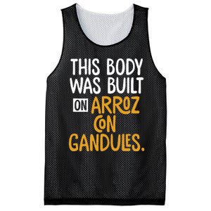 This Body Was Built On Arroz Con Gandules Puerto Rico Mesh Reversible Basketball Jersey Tank