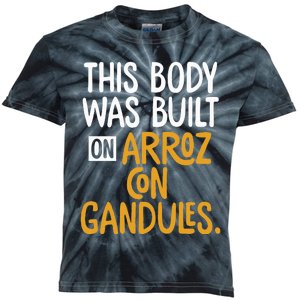 This Body Was Built On Arroz Con Gandules Puerto Rico Kids Tie-Dye T-Shirt