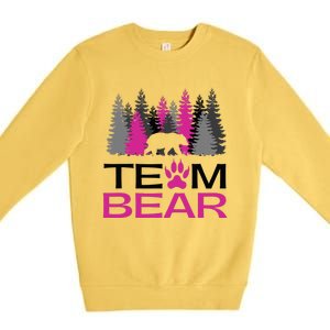 Team Bear Woman Pink Premium Crewneck Sweatshirt