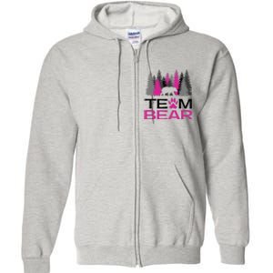 Team Bear Woman Pink Full Zip Hoodie