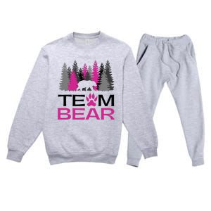 Team Bear Woman Pink Premium Crewneck Sweatsuit Set