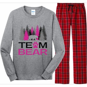 Team Bear Woman Pink Long Sleeve Pajama Set